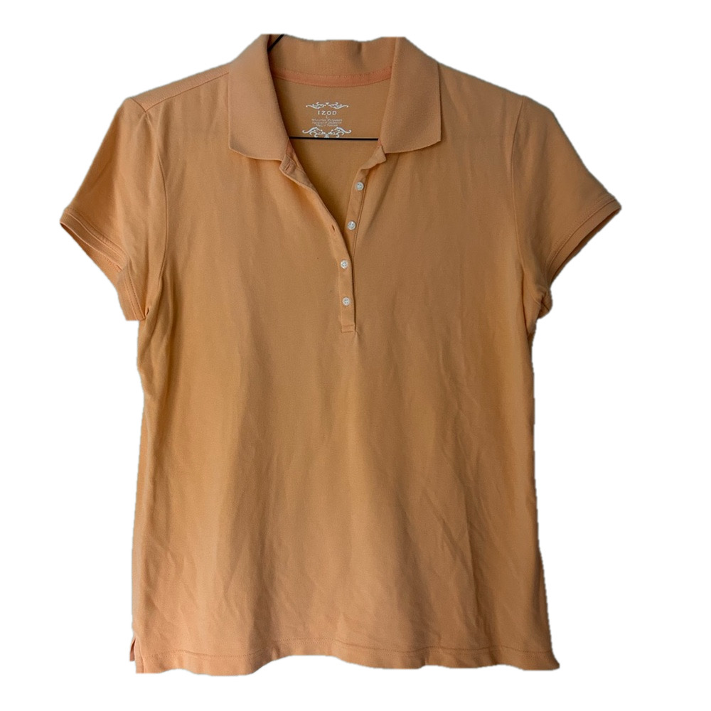 IZOD Women's Peach Polo Shirt Size L